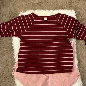 Stars Above Super Soft inner fleece long sleeve! Wine & Pink color thumbnail 3
