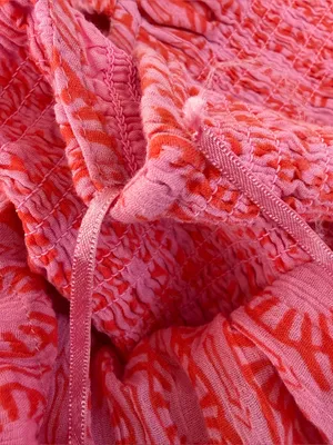 Free People Sweet Annie Mini Dress in Pink Combo Size Medium thumbnail 13
