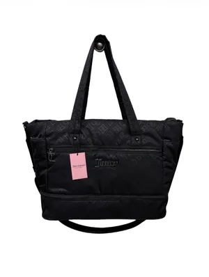 NEW Juicy Couture Black Monogram XL Travel Weekender Tote Bag thumbnail 3