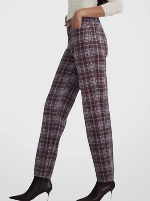 Like New Madewell The Perfect Vintage Straight Jeans Cabernet Plaid Size 26 thumbnail 4