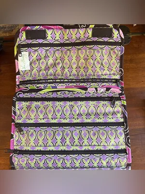 NWOT Vera Bradley Quilted Floral Jewelry Case in Purple Punch thumbnail 4