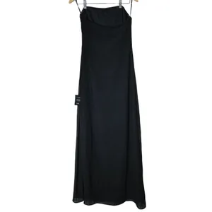 Lulus Rawya Black Strapless Maxi Dress DJ1566 Size M NWT thumbnail 3