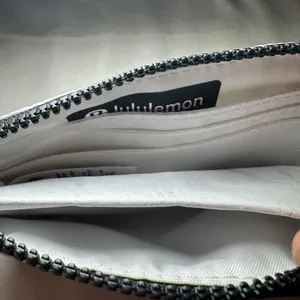 NWOT Lululemon Clippable Card Pouch in Manifesto Print Black and White thumbnail 3