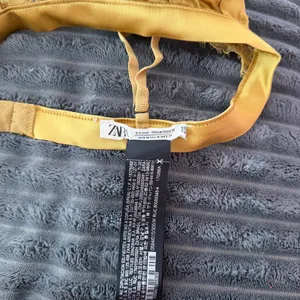 Zara Gold Mulberry Silk Lace Bralette thumbnail 2