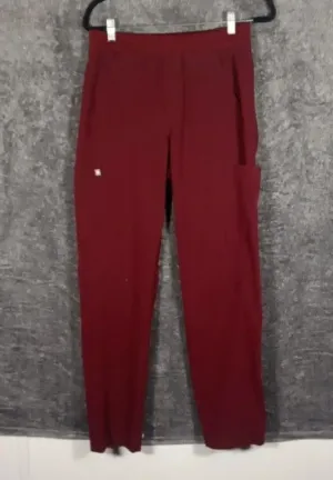 Figs Axim cargo scrub pants burgundy size small women thumbnail 1