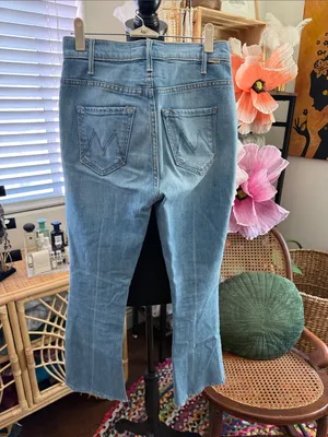 Mother The Hustler Ankle Fray No Offense But High Rise Denim Jeans thumbnail 2