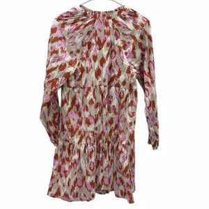 Jessica Simpson Cotton Boho Peasant Mini Dress Womens Medium thumbnail 8