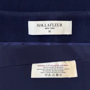 MM.Lafeur Navy Blue Straight Skirt Classic Work Office Career Wear Size 12 thumbnail 3