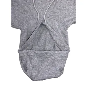 Nike Sportswear Women's Small Grey Pullover Hoodie Embroidered Logo Fleece thumbnail 7