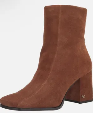 Sam Edelman Mayla Women Ankle Boot Rust Side Zip Block Heel Square Toe Size 7 thumbnail 1