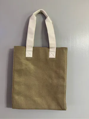 Marc Jacobs Daisy Beige Canvas Tote with White Handles and Daisy Charm thumbnail 2