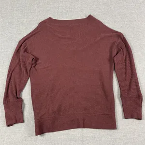 Evereve Sweater Womens M Red V-Neck Pullover Ribbed‎ Stretch Lightweight thumbnail 8