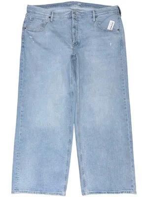 NEW Old Navy Mid Rise Slouchy Wide Leg Jeans Light Wash Baggy Button Fly Sz 18 thumbnail 1