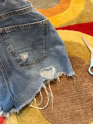 American Eagle Outfitters Highest Rise Mom Shorts Denim Jean Shorts Distressed 0 thumbnail 7