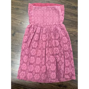 Abercrombie & Fitch Strapless Floral‎ Lace Mini Dress - Mauve / Plum (Size S) thumbnail 4