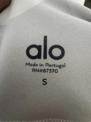 Alo Yoga White camo Vapor biker shorts thumbnail 5