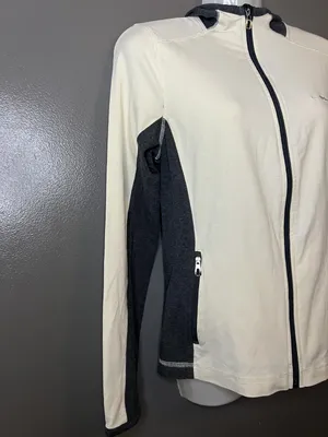 Lauren Ralph Lauren Jacket Womens Small White Gray Hooded Full Zip Activewear thumbnail 2