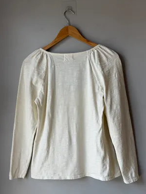 NATION LTD Cream Long Sleeve Tee Shirt thumbnail 2