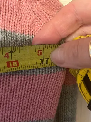 Ricki vtg v-neck women's Med stripe sweater Retro 80's memories style collared thumbnail 4
