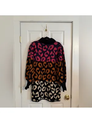 FARM Rio Mixed Leopard Sweater Dress thumbnail 12