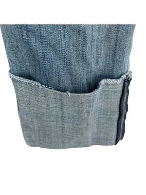 Pilcro Hyphen Cuffed Distressed Cropped Blue Jeans Size 31 Boho Festival Chic thumbnail 6