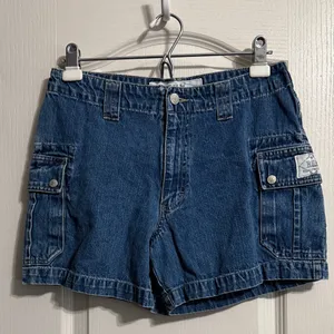 Vintage 90s B.U.M. Equipment Denim‎ Mini Cargo Shorts Jorts Y2K Indie Sleaze thumbnail 2