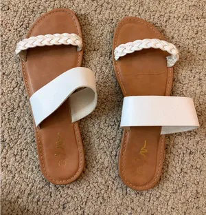 Braided double strapped sandals  thumbnail 1