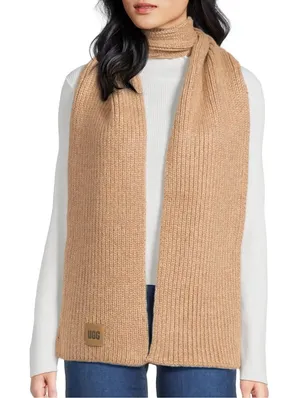 UGG Chunky Rib Scarf in Camel Tan NWOT thumbnail 1