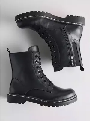 torrid Stevie Black Lace-Up Combat Boots thumbnail 7