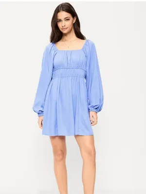Old Navy Baby Blue Long Sleeve Dress Medium thumbnail 3