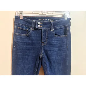 American Eagle Kick Boot Jeans Womens 4 Dark Blue Excellent Next Level Stretch thumbnail 9