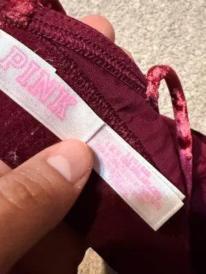 Victoria’s Secret PINK Red Velvet Strappy Back Unlined Triangle Bralette Size L thumbnail 4