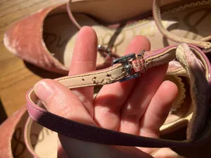 Sam Edelman Pink Velvet Heels thumbnail 6