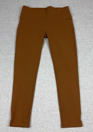Spanx Leggings Womens L Brown Ankle Microfleece Shaping Stretch Comfort thumbnail 1