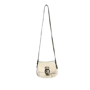 Coach Cream Leather Flap Buckle Crossbody Bag‎ Gold Accents thumbnail 3