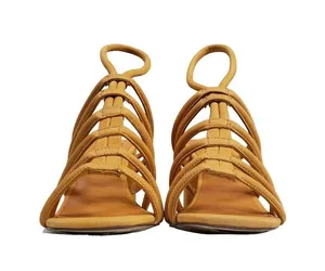 Free People Womens 7.5 Colette Leather Sandal in Hot Orange NEW thumbnail 3
