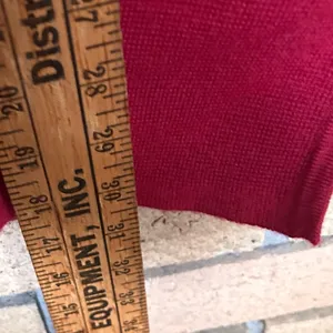 Vintage Talbot’s 100% Merino Wool Red Cardigan Gold Button Down Size Large thumbnail 6