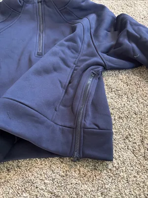 Allzero 1/4 Zip Hoodie size medium NWT Blue thumbnail 4