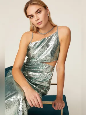 Toccin Sequin Cut Out Gown thumbnail 4