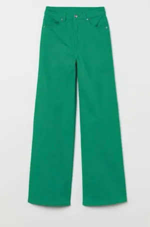 Divided Green High Waisted Wide Leg Pants thumbnail 2