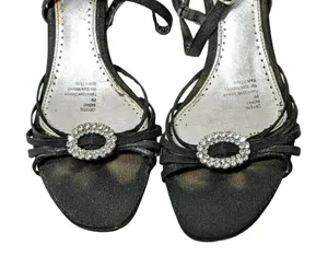 Naturalizer Black With Rhinestone Shoes 8M Dress Shoes 42b thumbnail 1