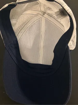 Magellan Outdoors Navy and White Trucker Hat with Marlin Patch thumbnail 4
