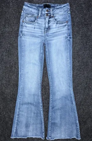 Buckle Black Fit No 35 High Rise Flare Stretch Jeans Sz 26 x 30 SHORT BBW1365S thumbnail 1