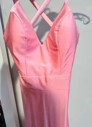 Atria Couture Pink Shiny Prom Dress thumbnail 2
