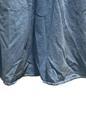 Molly Bracken Puff Sleeve Denim Dress Blue Size S Coquette Fairy Coastal Boho thumbnail 7