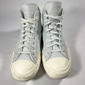 Converse Chuck Taylor All Star Hi‎ Leather Ghosted Blue Grey Sneakers A07132C 9W thumbnail 2