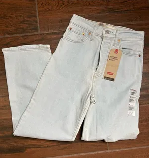 Levi’s Ribcage Straight Ankle Denim Light Wash High Rise Distressed Jeans thumbnail 1