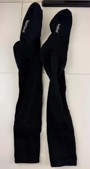 Smartwool Black Over the Calf Merino Wool Socks Thermal Warm Ski Boot‎ Size M thumbnail 1