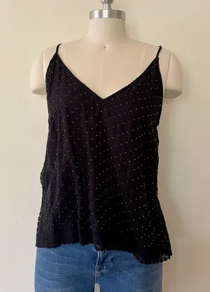 Free People NWOT  Beaded Tank thumbnail 1