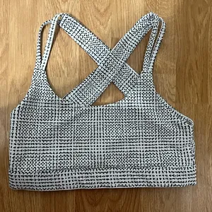 Anthropologie All Fenix White & Black Sport Bra (Size M) thumbnail 1
